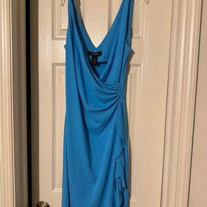 Express Blue Sheath Dress for Cocktail